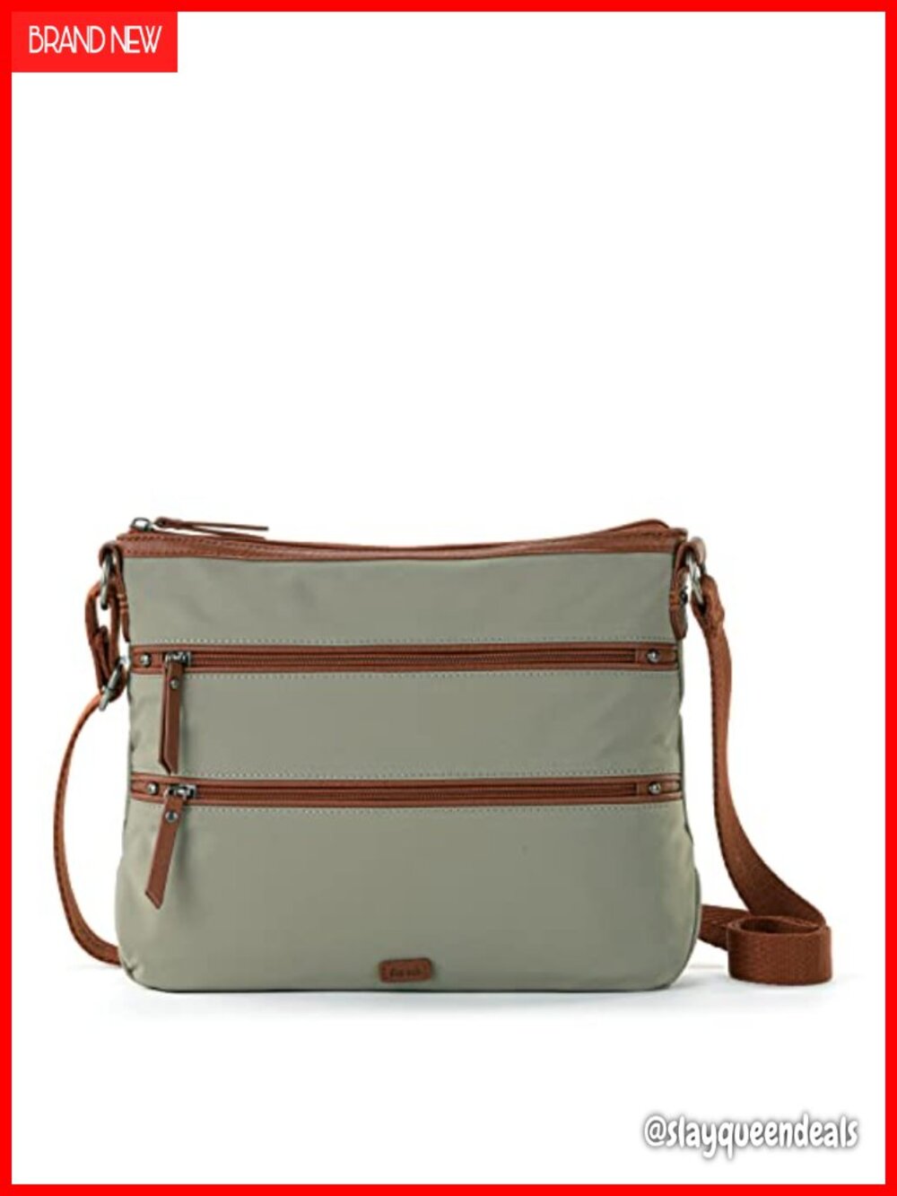 Eco Twill Recycled Nylon Crossbody Bag Travel Zip Adjustable Strap